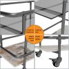 Luxury Modern Rolling 2-Tier Bar Cart for Serving