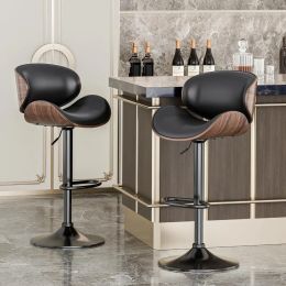 Mid-Century Aowos Adjustable Bar Stools - Set of 2
