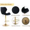 EALSON Velvet Bar Stools w/ Swivel Back, Gold Base-Set of 2