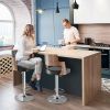 Modern Adjustable Walnut Bentwood Bar Stools - Set of 4