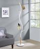 Arles Metal White and Oak Standing Coat Rack