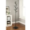 Modern Black Coat Rack with 18 Hooks