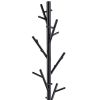 Modern Black Coat Rack with 18 Hooks