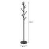 Modern Black Coat Rack with 18 Hooks