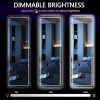 Modern 56" x 16" Full Length LED Mirror w/ Triangle Pattern Light