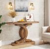 Tribesigns 39" Farmhouse Console Table with Geometric Base