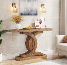Tribesigns 39" Farmhouse Console Table with Geometric Base