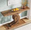 Tribesigns 39" Farmhouse Console Table with Geometric Base