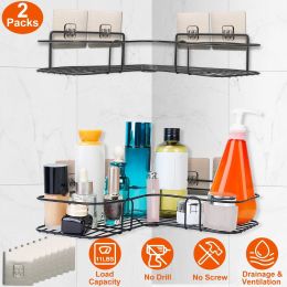 Wall Mounted Corner Shower Caddy Shelves (Set of 2 )