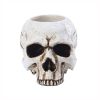 Antique Halloween Skull Tealight Candle Holder