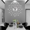 Radial Sunburst Diamond Silent Wall Clock Modern Home