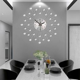 Radial Sunburst Diamond Silent Wall Clock Modern Home
