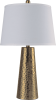 25"H A.B. Leaf Hammered Table Lamp