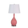 Mid-Century Pink Telli Pebble 28" Resin Table Lamp