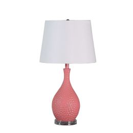 Mid-Century Pink Telli Pebble 28" Resin Table Lamp