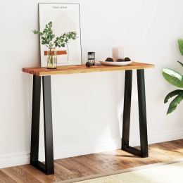 Solid Wood Acacia Console Table by VidaXL-Natural Brown