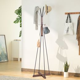 Reclaimed Wood & Metal Freestanding Coat Rack w/ Hooks by Yeah Depot
