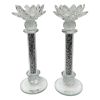 Ambrose Exquisite 2-Piece Silver Candle Holders