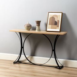 Maurice 47' Contemporary Console Table w/ Metal Base by Yeah Depot