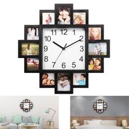 Timeless Memories 12-Picture Photo Frame Wall Clock