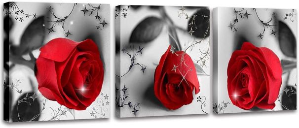 Timeless Elegance Red Rose Canvas Giclee Prints