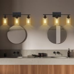 Modern 3-Light Wall Sconce with Clear Glass Shade