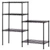 Adjustable 5-Shelf Wire Rack Organizer with Hooks