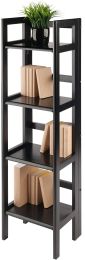Black Winsome Wood Terry Folding Bookshelf