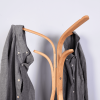 Natural Bamboo Coat Rack with Storage Rack