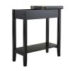 American Heritage Flip-Top End Table w/ Storage Shelf in Black