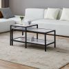 Modern Wood-Marble Color Top Nesting Coffee Table Set