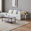 Modern Wood-Marble Color Top Nesting Coffee Table Set