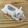 Cute 1pc Mini Resin French Bulldog Flower Vase