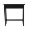 American Heritage Flip-Top End Table w/ Storage Shelf in Black