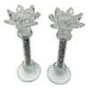 Ambrose Exquisite 2-Piece Silver Candle Holders