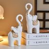 Resin Couple Elephant Figurines for Home Decoration