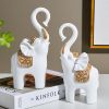 Resin Couple Elephant Figurines for Home Decoration