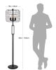 "65"H Black Industrial Wire Cage Floor Lamp w/ Edison Bulb (1PCS)