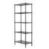 Adjustable 5-Shelf Wire Rack Organizer with Hooks