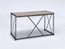 ACME Jodie Console Table in Rustic Oak & Antique Black Finish
