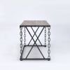 ACME Jodie Console Table in Rustic Oak & Antique Black Finish