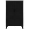 Office Cabinet with Mesh Doors Industrial Black - Steel