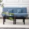 Modern Nesting Coffee Table Set w/ Tempered Glass Finish- Black