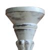 Handcrafted Distressed White Wooden Candle Holders ( Set of 3)