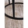 Modern Nesting Coffee Table w/  Black Frame and Marble Top (Set of 2)