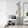Adjustable Wooden Tree Coat Rack w/  8 Hooks by  Johns Homes (Grey)