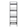 4 Tier Folding Metal Shelf Black