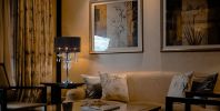 29.5" Black/Chrome Crystal Inspired Table Lamp (1PC)