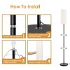 Modern 74.8in Tall Floor Lamp with Shade