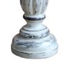 Handcrafted Distressed White Wooden Candle Holders ( Set of 3)